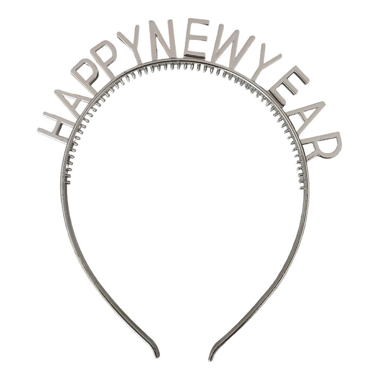 GENERICO - Vincha fiesta año nuevo happy new year plateada