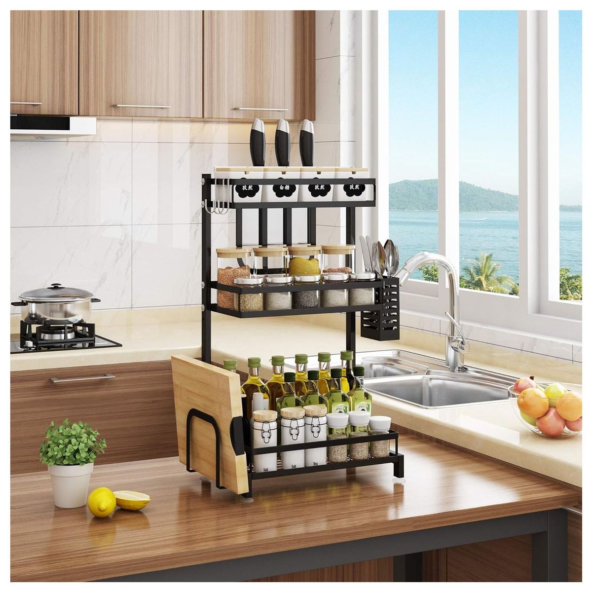 VENTITAS HOME - Organizador de Especias Kiloa Ventitas Home Negro