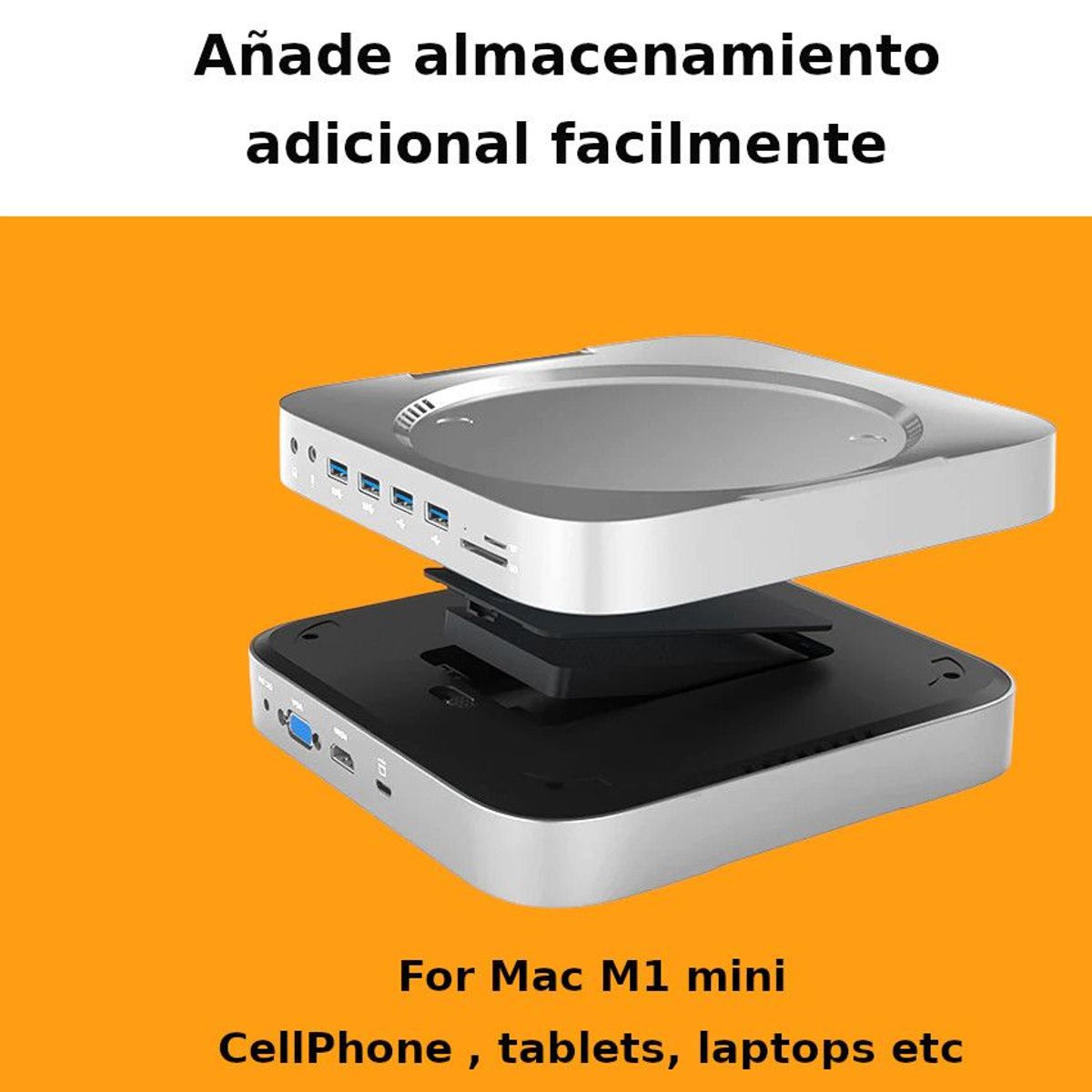 GENERICO - 12en1 BASE Hub Dock Estation USB HDMI MAC LAPTOPS CELULAR TABLETS