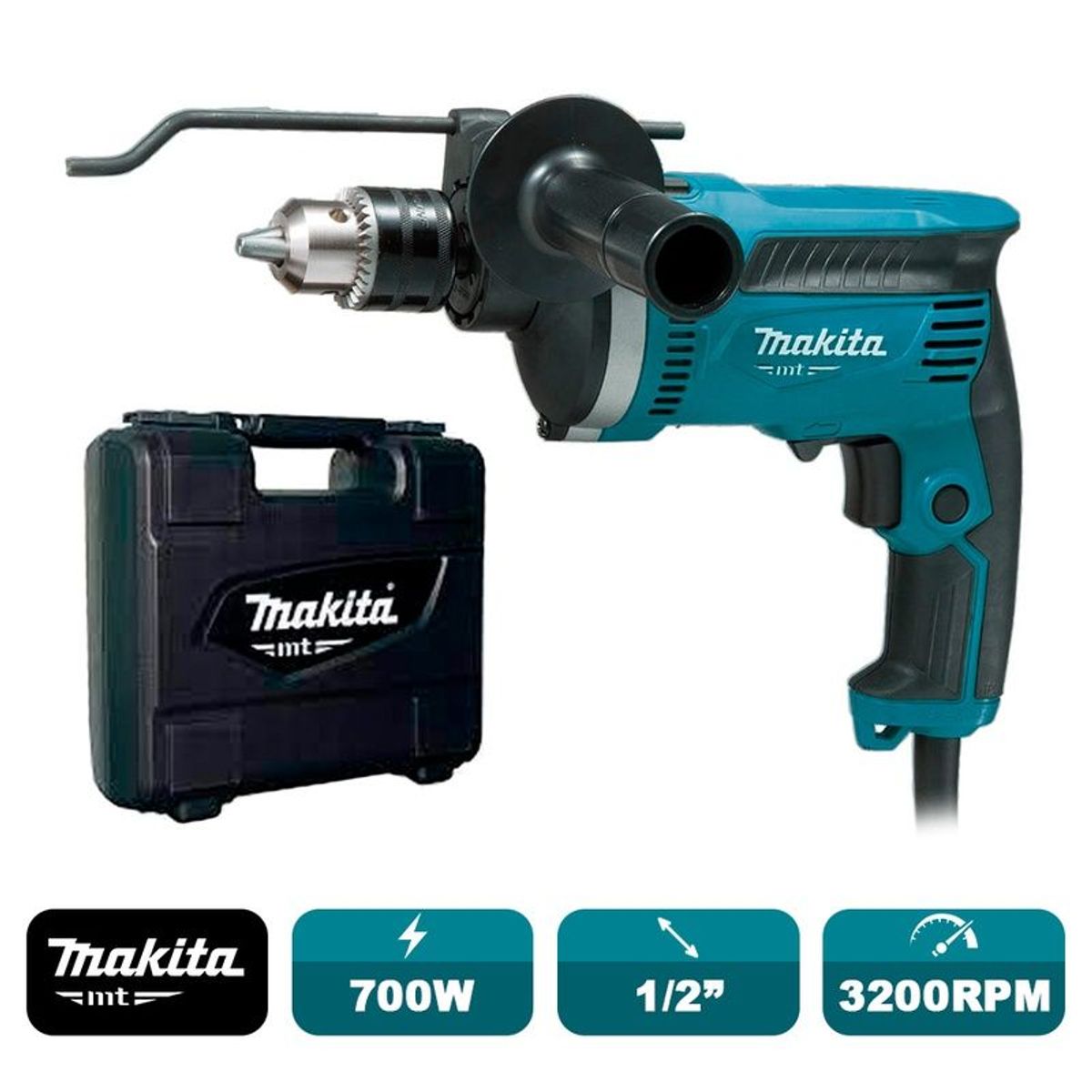 MAKITA - Taladro Percutor 1/2" 710W 3200 rpm Makita MT M8100KB