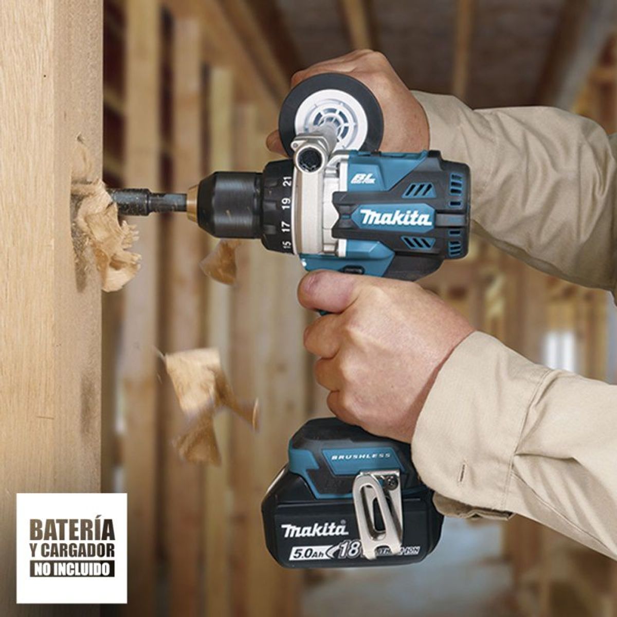 MAKITA - Taladro Atornillador 1/2" 18V LXT BL 125Nm Baretool Makita DDF486Z