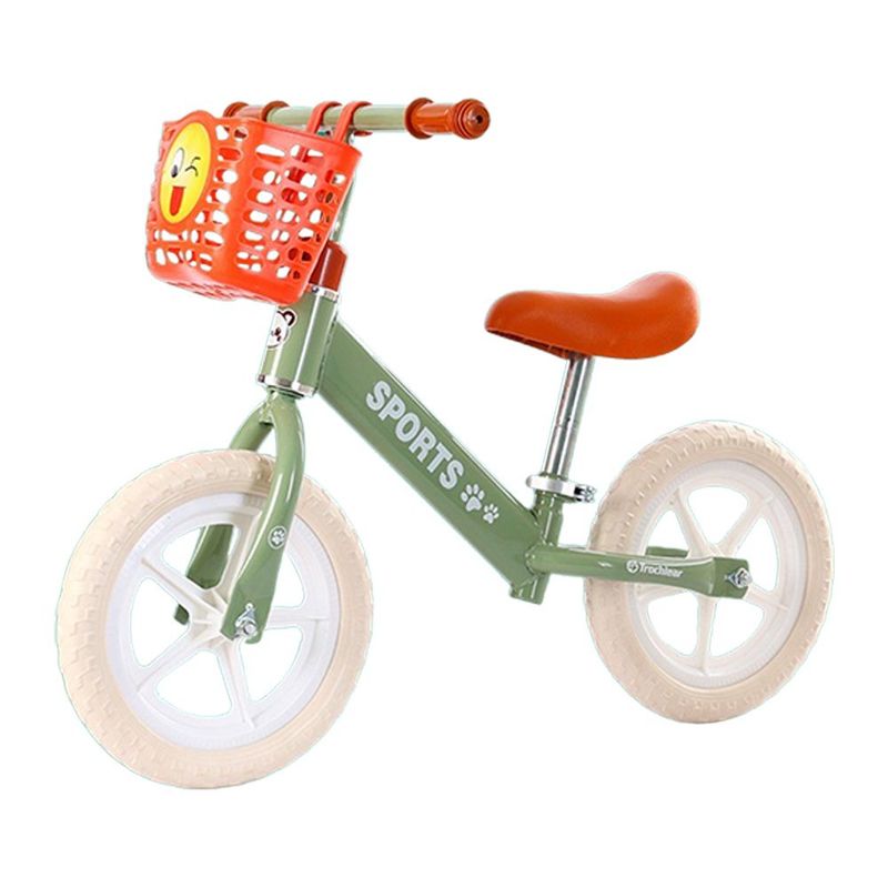 GENERICO - Bicicleta de Equilibrio con Canastilla sin Pedales - Verde
