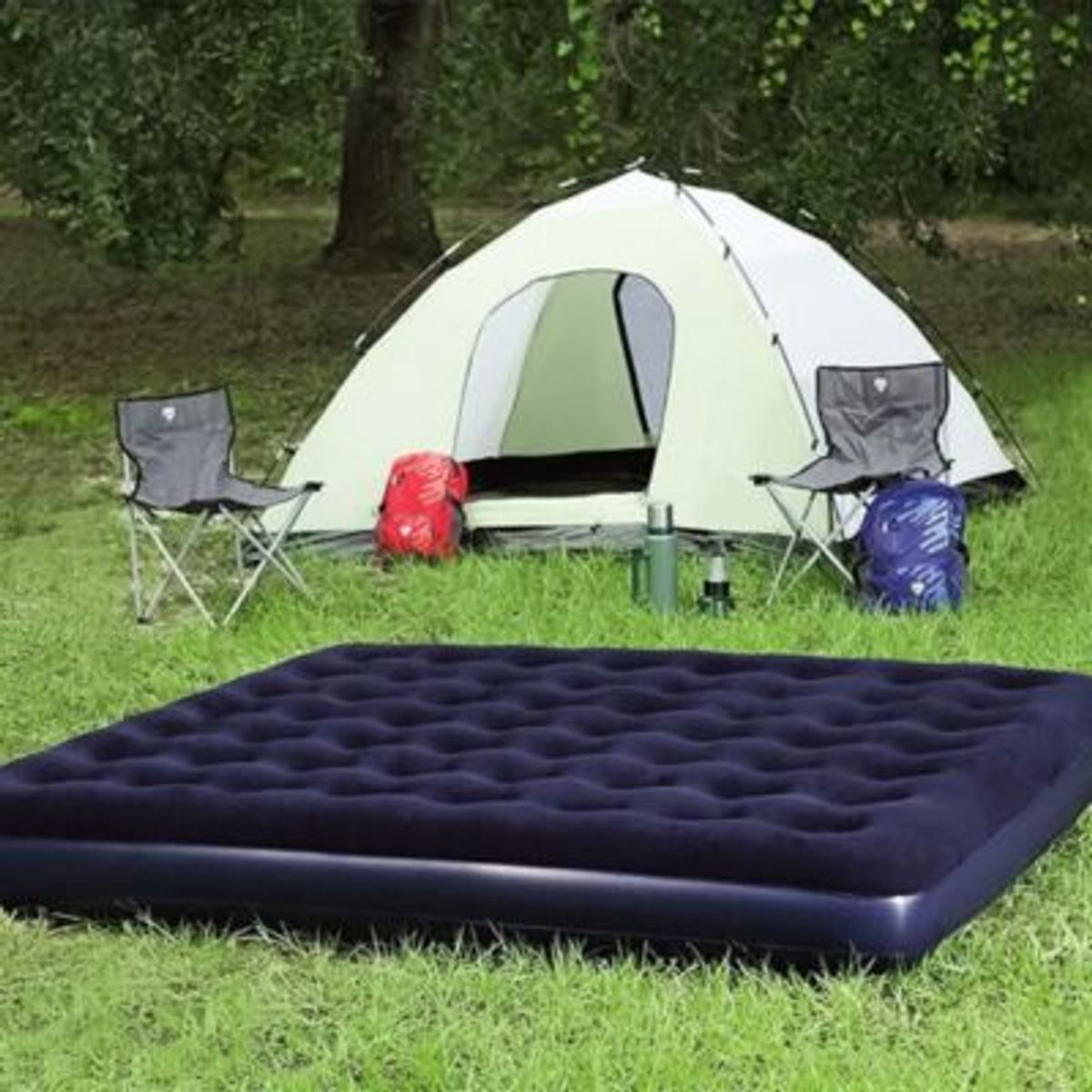 GENERICO - Colchón Inflable de Lujo para Parejas de 2 Plazas