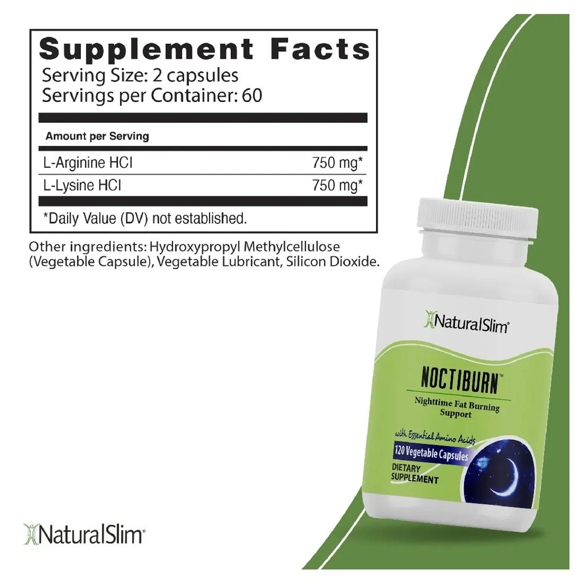 NATURALSLIM - NaturalSlim Noctiburn Quemadores de Grasa Nocturnos 120 Cápsulas