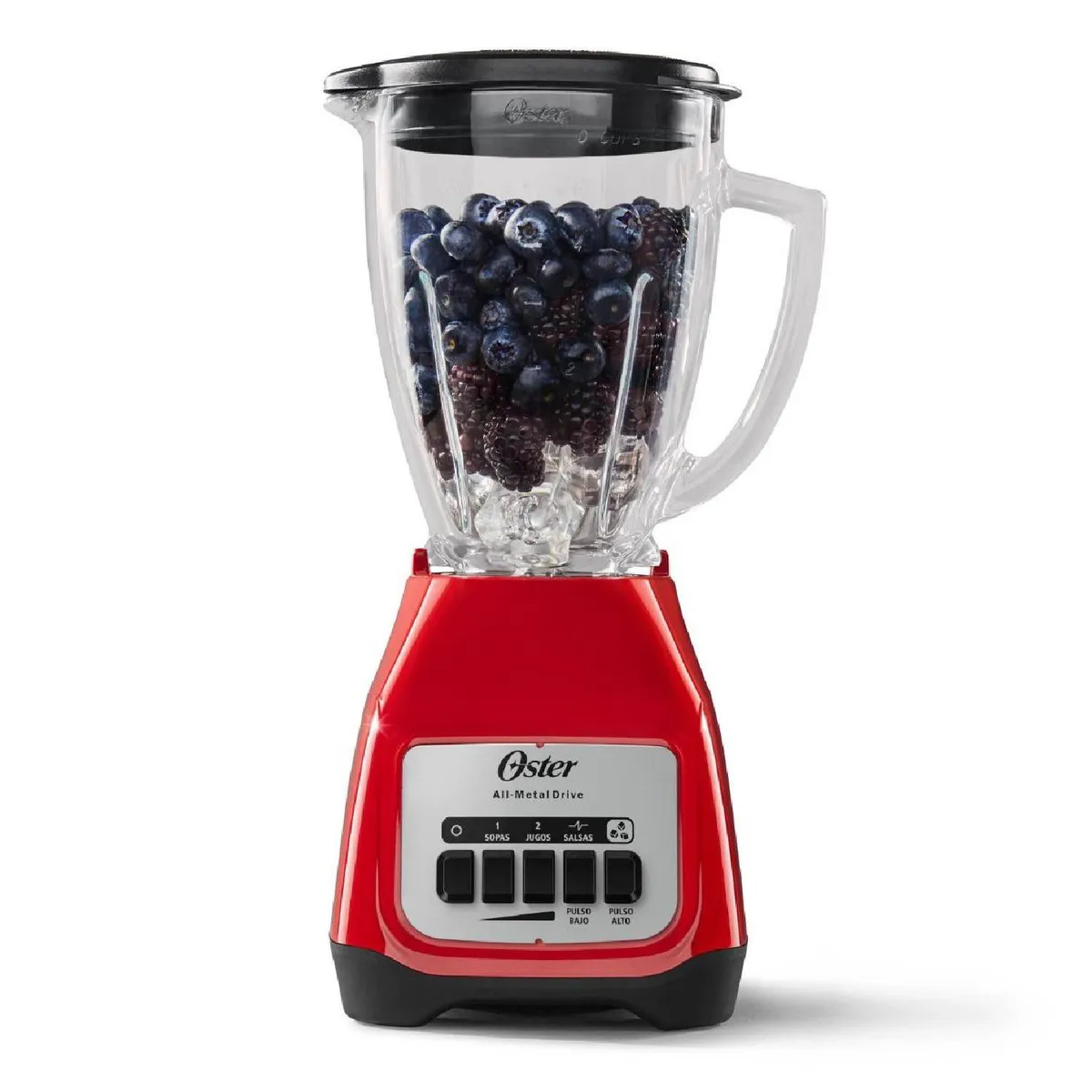 OSTER - Licuadora Oster 2 velocidades con doble Pulsador - Roja