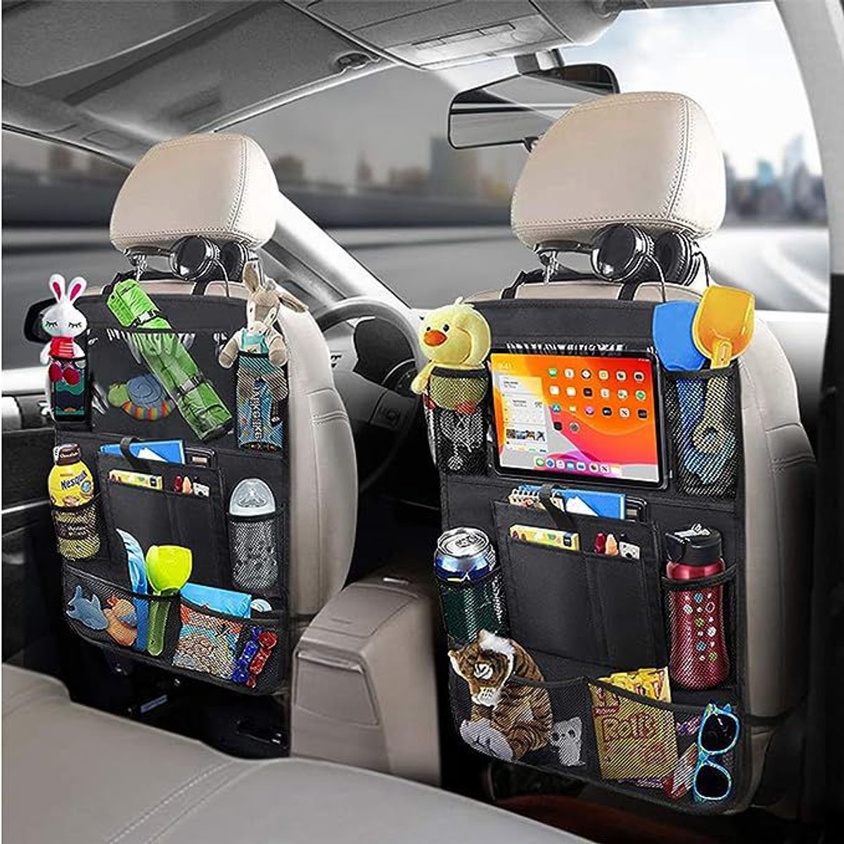 CARJOLLITY - Organizador de asiento tablet iPad auto camioneta