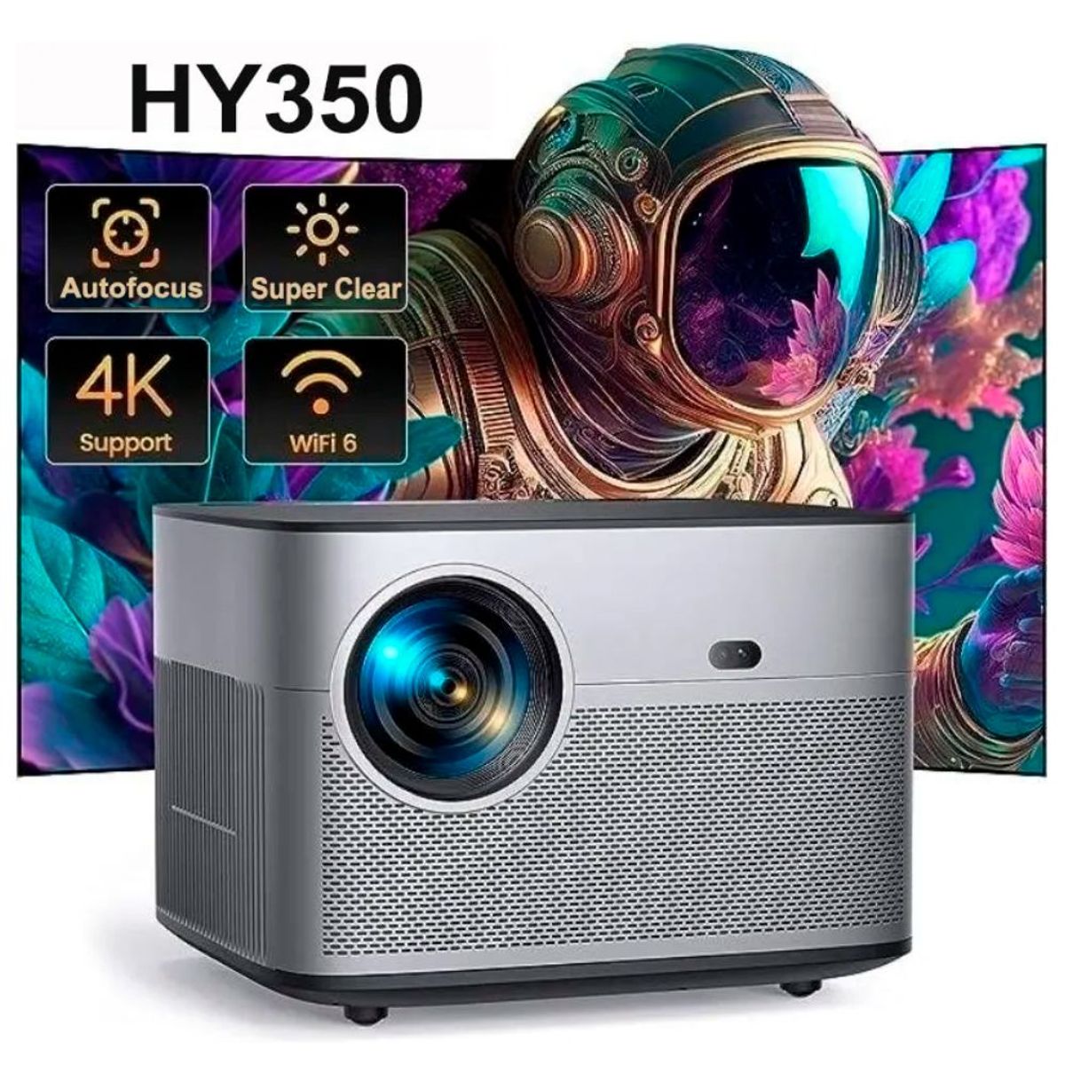 SEISA - Proyector Multimedia Smart Portatil 1080 Android Led FullHD