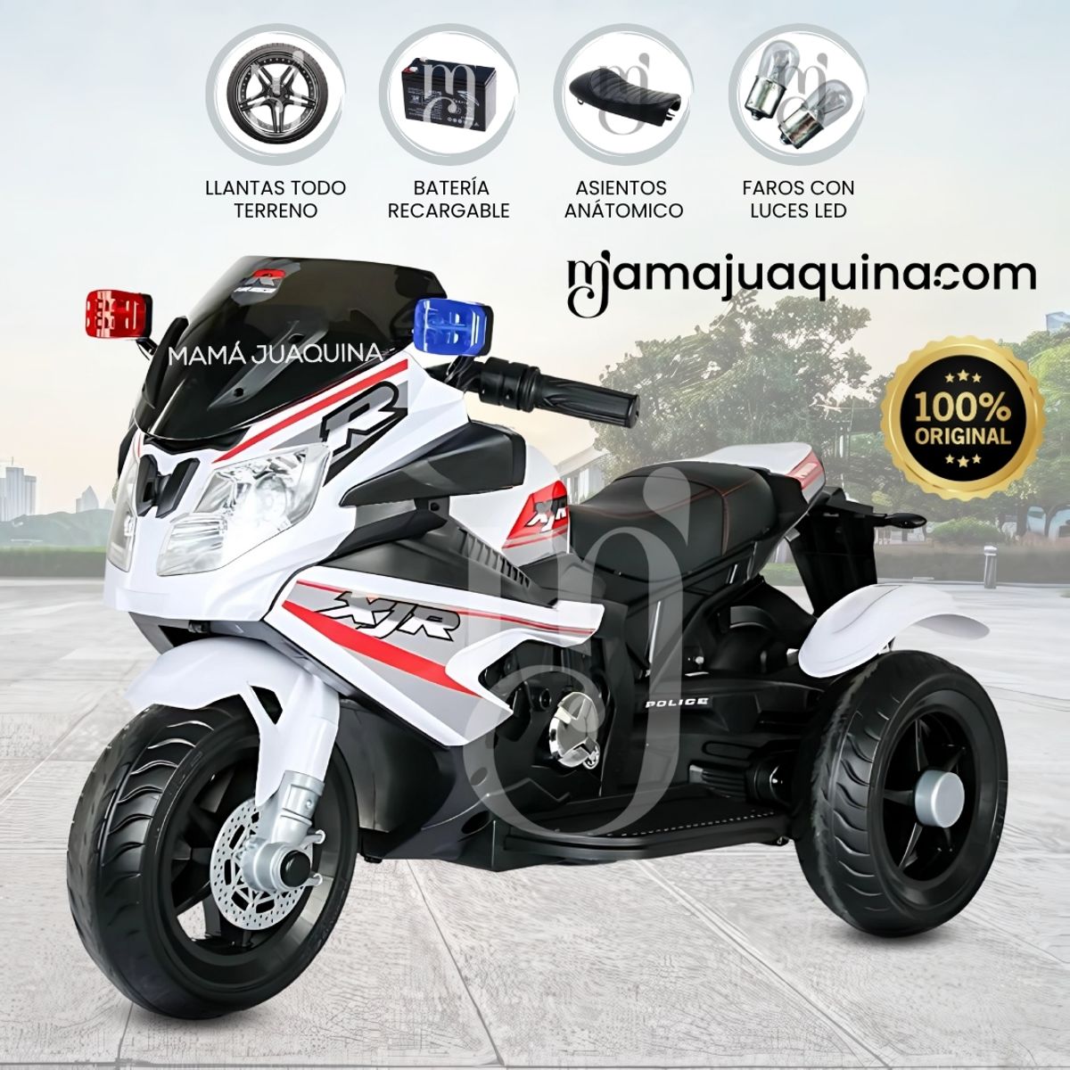 BABY - Trimoto a Batería para Niños «DELTA» White