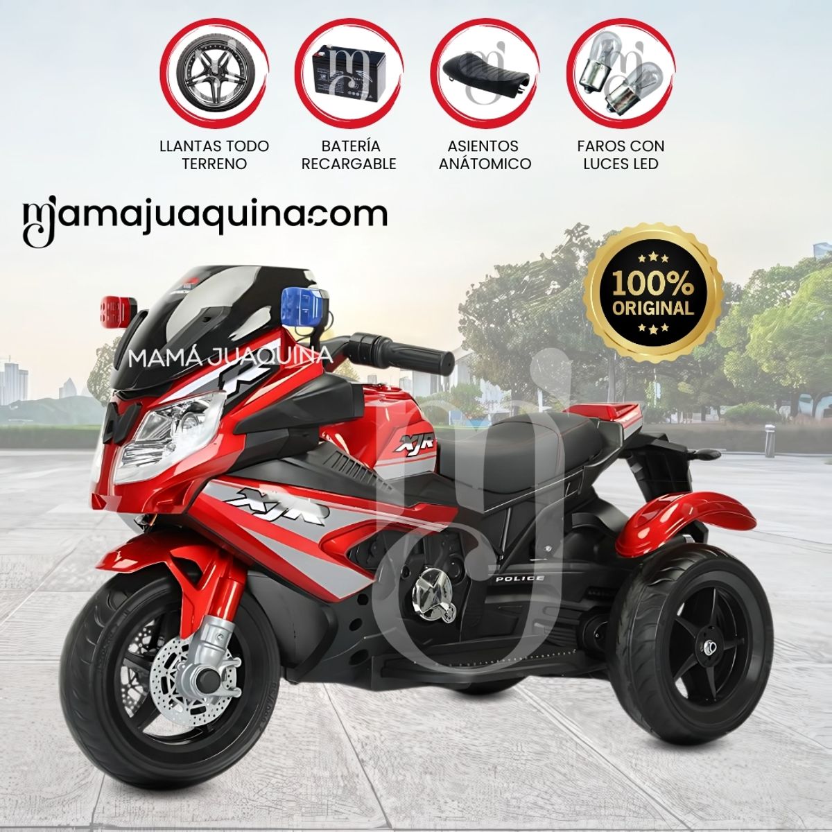 CONFORT - Trimoto a Batería para Niños «DELTA» Red