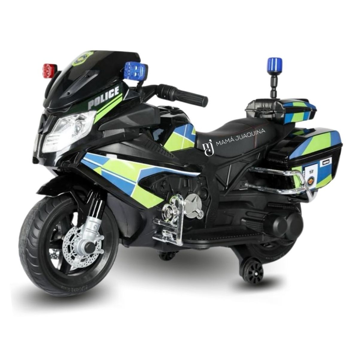 CONFORT - Moto Lineal a Batería para Niños «POLICE ELITE» Black