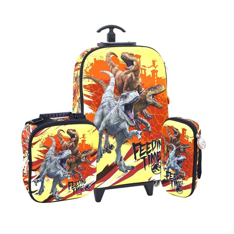 SCOOL - Set Jurassic World Maleta-Lonchera-Cartuchera Scool