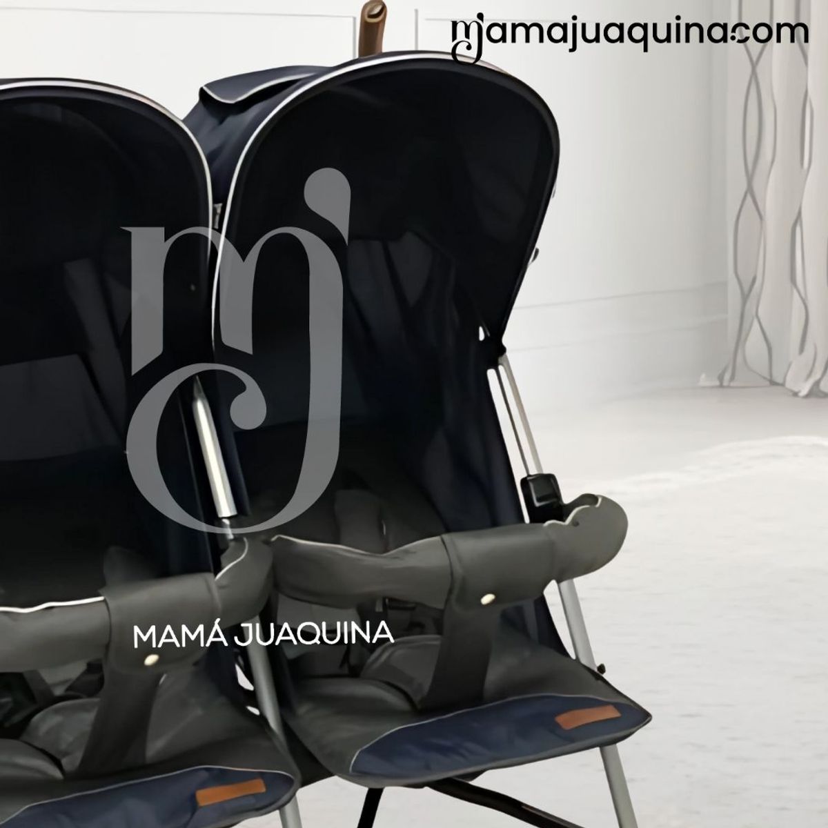 EBABY - Coche Cuna Bastón Mellicero «EBABY GOLD» Blue