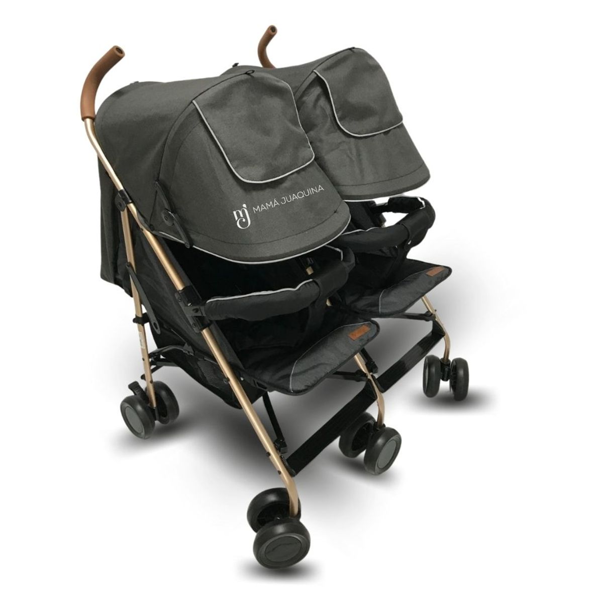 EBABY - Coche Cuna Bastón Mellicero «EBABY GOLD» Gray