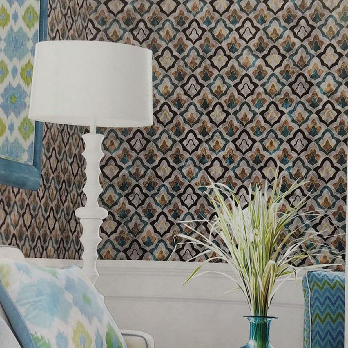 GENERICO - PAPEL TAPIZ MOSAICOS  0.53 X 10 M PARA PARED