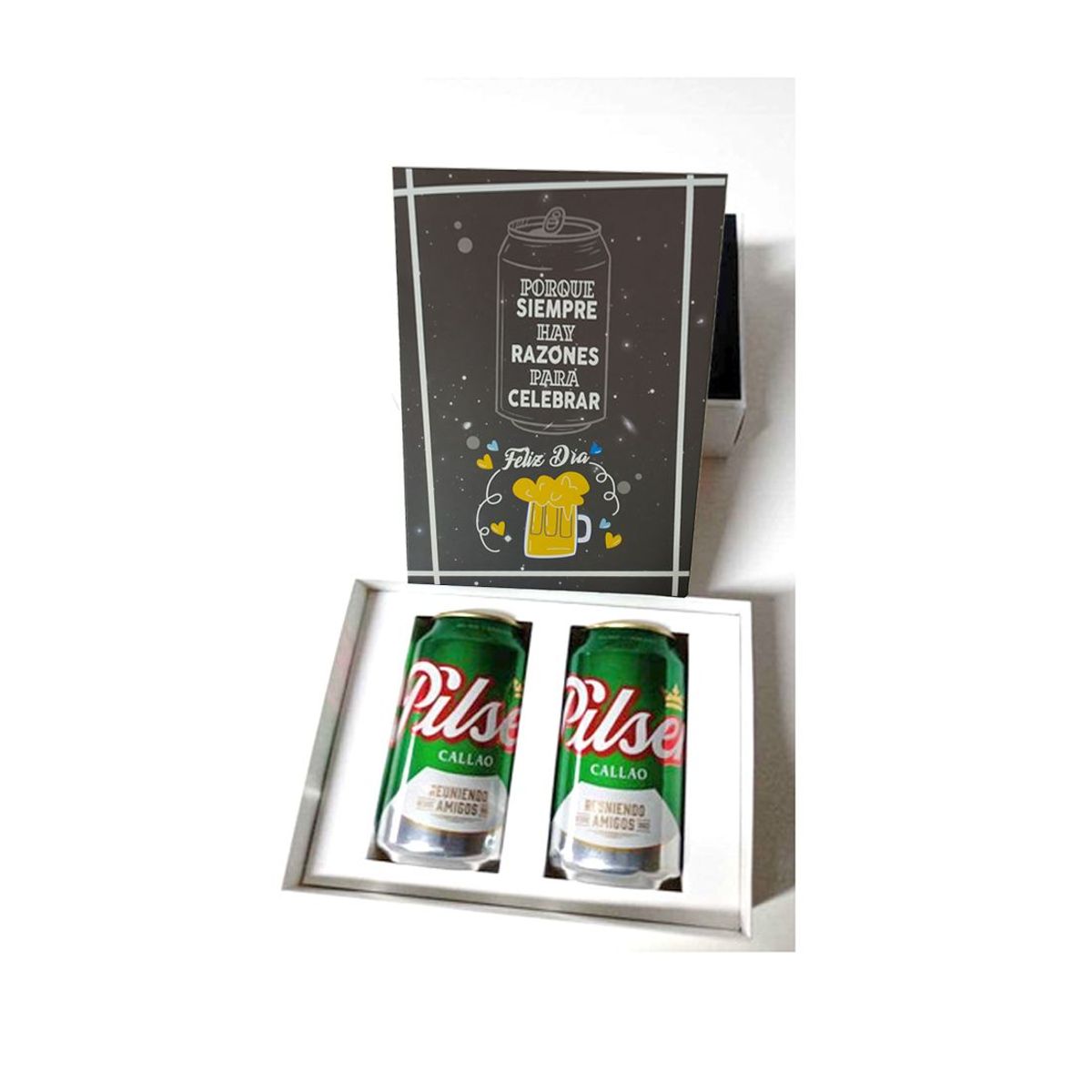 GENERICO - Caja Ramo chelero de 2 latas para Dia del Padre