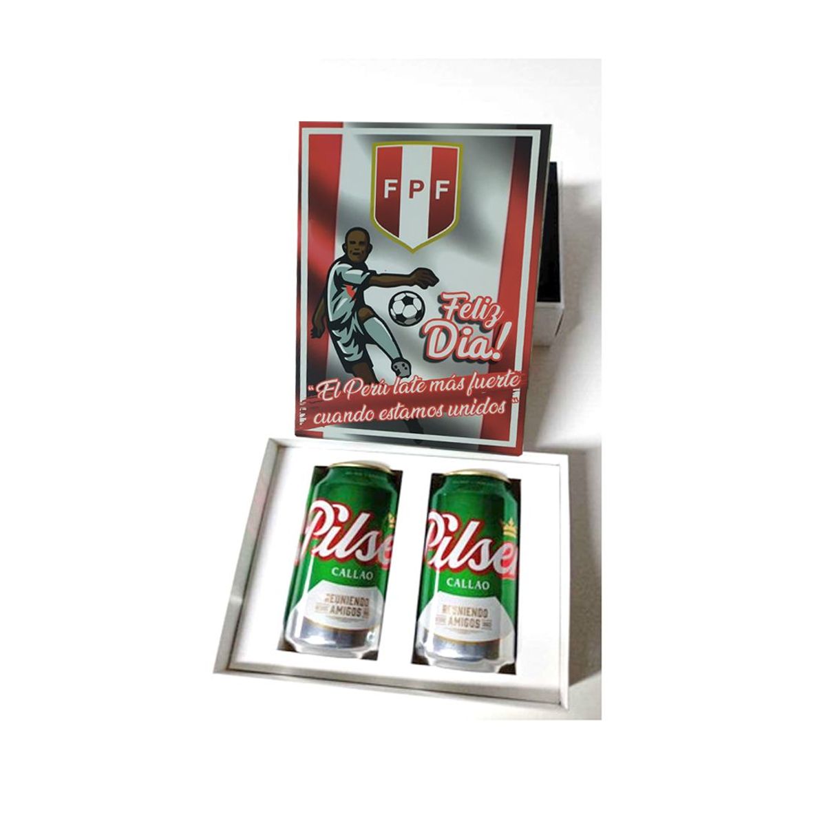 GENERICO - Caja Ramo chelero de 2 lata para amigos,familia Diseño Peru