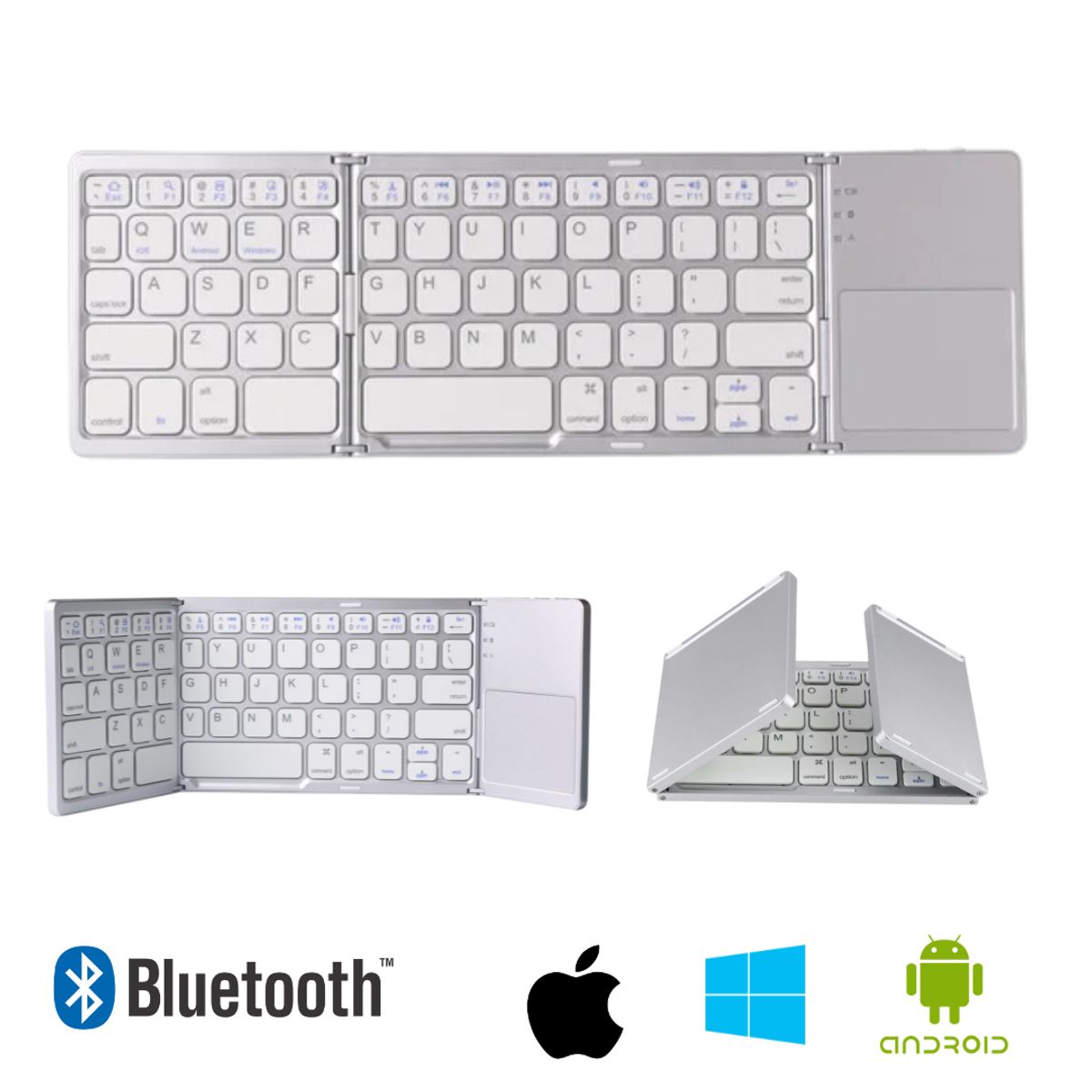 GENERICO - Mini Teclado Inalambrico Bluetooth Recargable para Tablet Ipad Mac