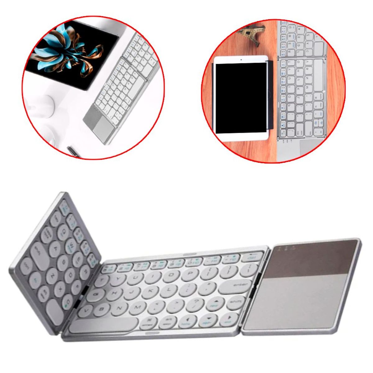IMPORTADO MC - Teclado Bluetooth Portatil Inalambrico De Mano Movil PC NOTEBOOK