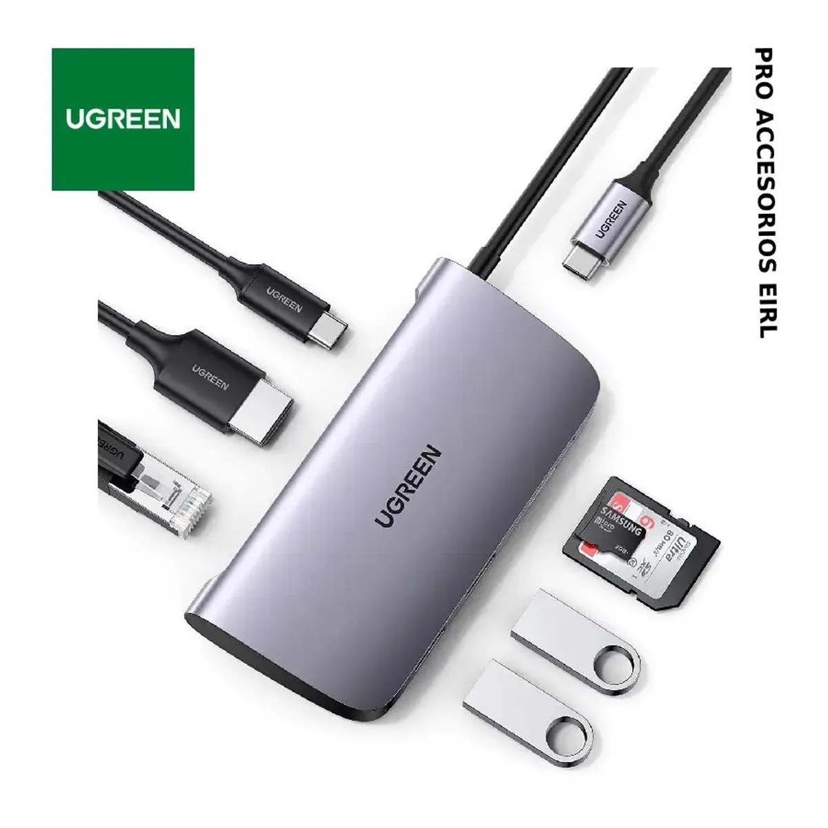 UGREEN - HUB UGREEN USB-C CM212 7 EN 1 MULTIFUNCIONAL