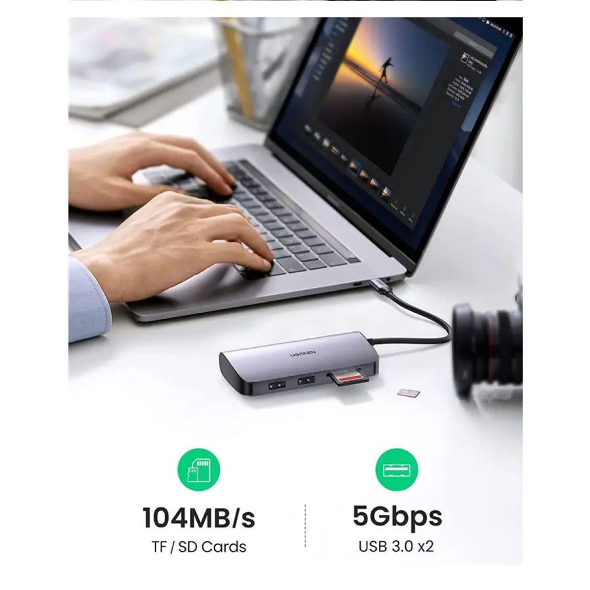 UGREEN - HUB UGREEN USB-C CM212 7 EN 1 MULTIFUNCIONAL