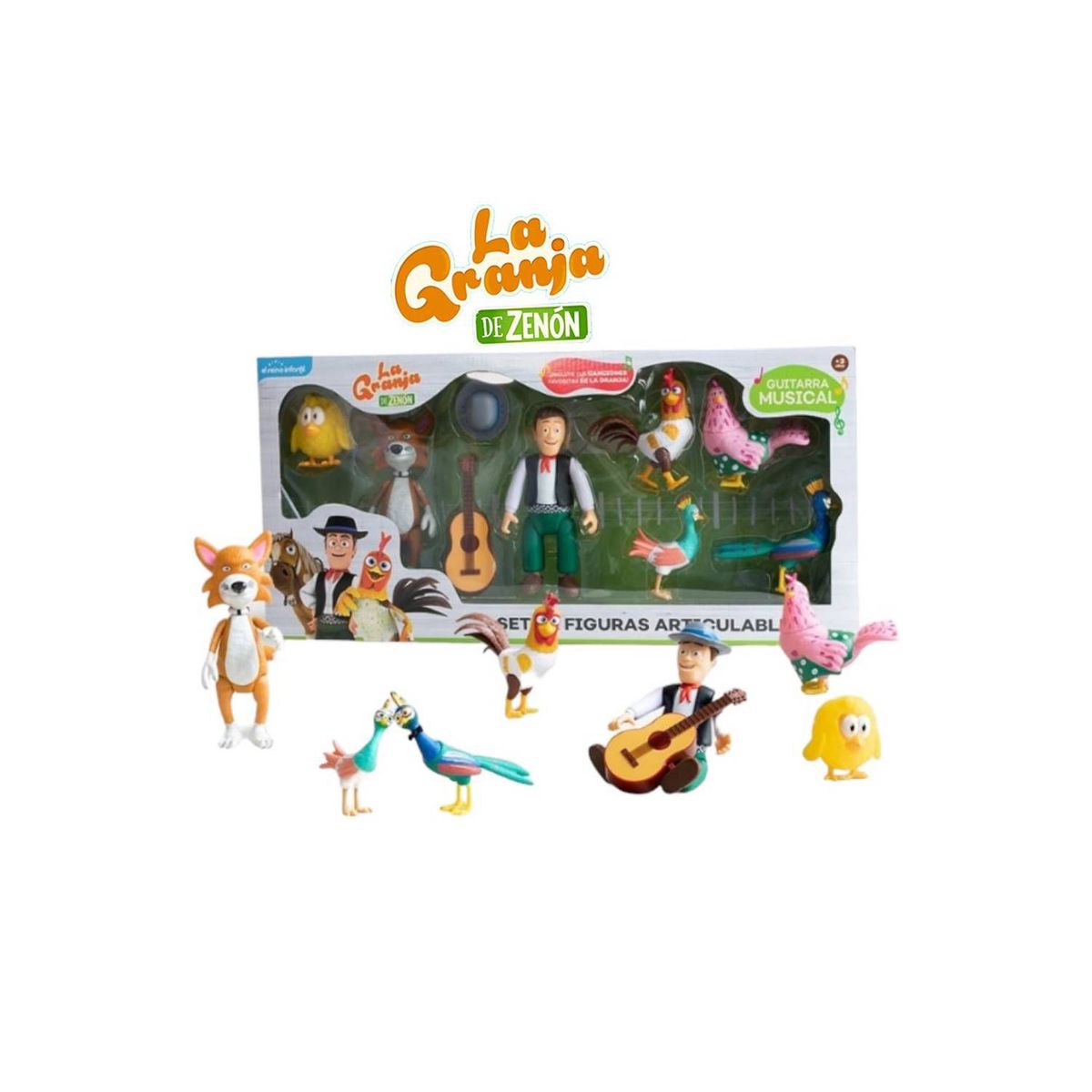 GENERICO - Set de Figuras Articulables La Granja de Zenón 7pzs