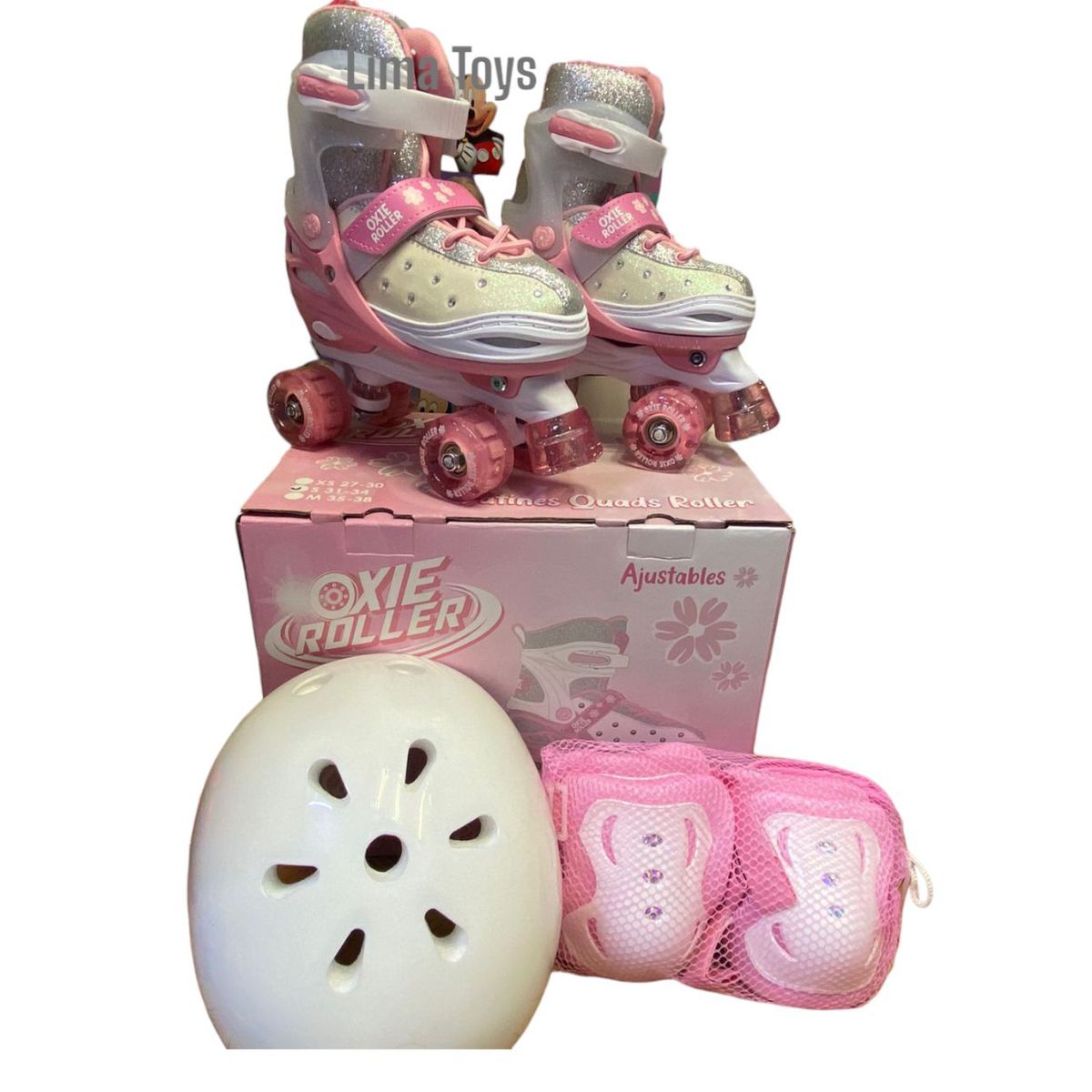 OXIEPRO - PATIN 4 RUEDAS OXIE ROSA TALLA S 31-34