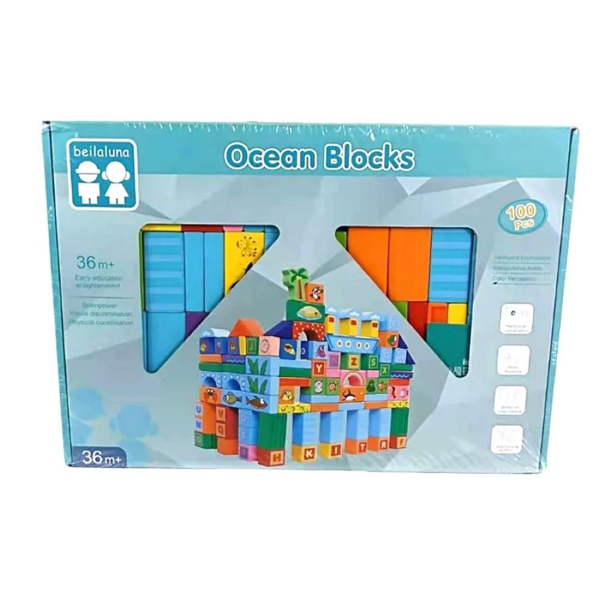 GENERICO - Juego Didactico De Bloques De Animales De Granja