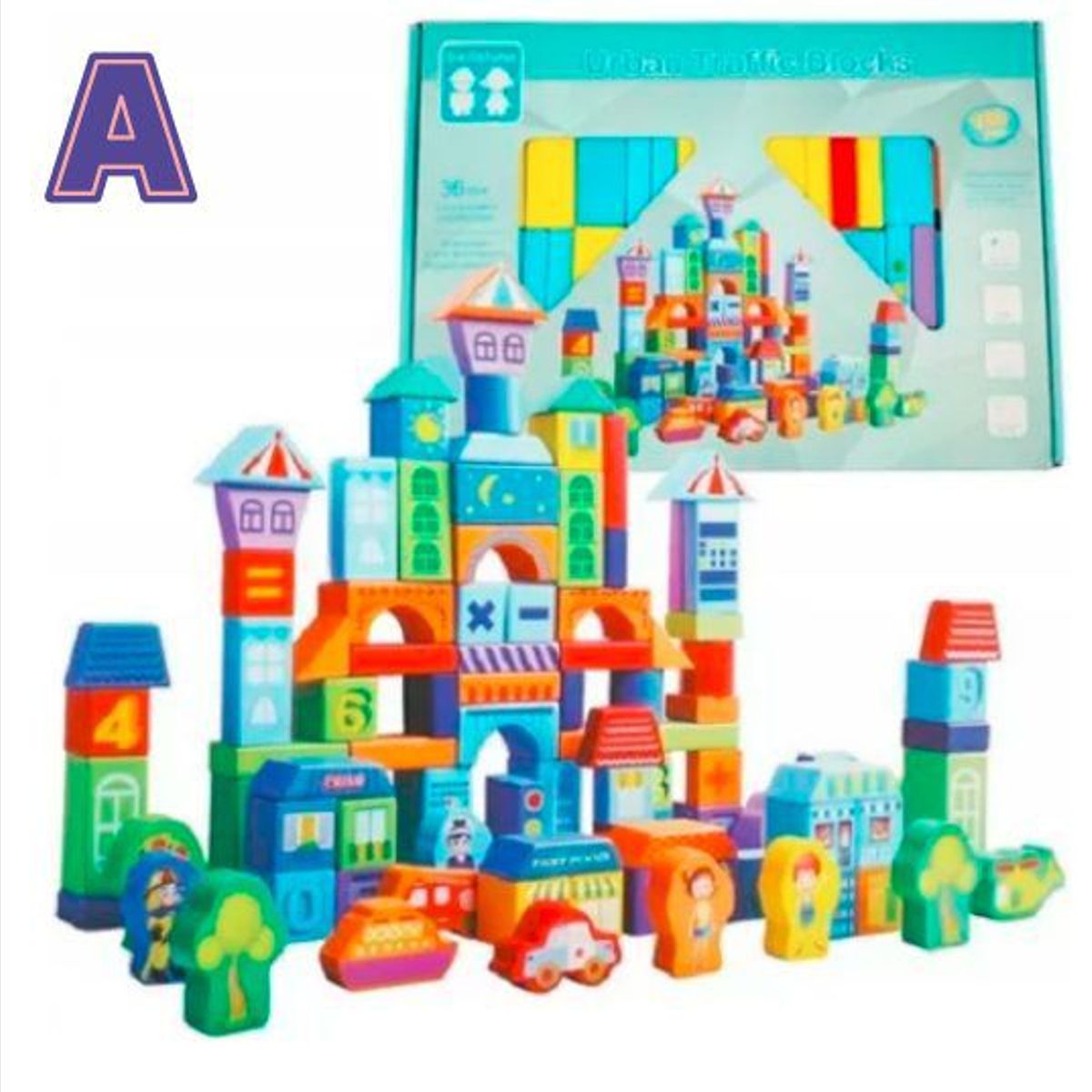 GENERICO - Juego Didactico De Bloques De Animales De Granja