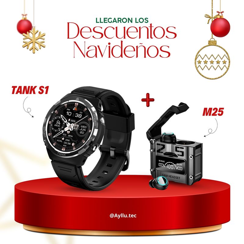 KOSPET - Smartwatch KOSPET TANK S1 - Negro + Audífono