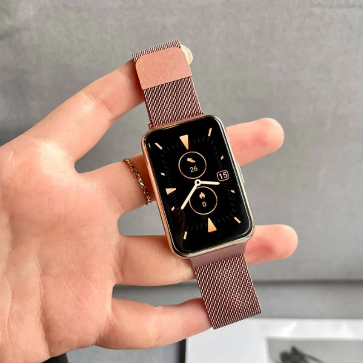 GENERICO - Correa huawei watch fit 2 acero -Rosado