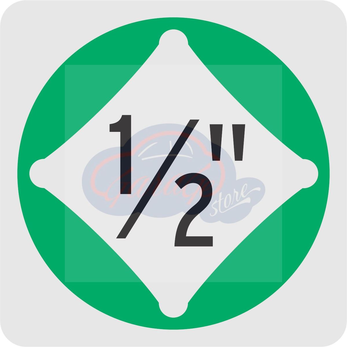 TRUPER - Dado para impacto de 6 puntas de 1/2" de 11/16" (17.4 mm) Pza.