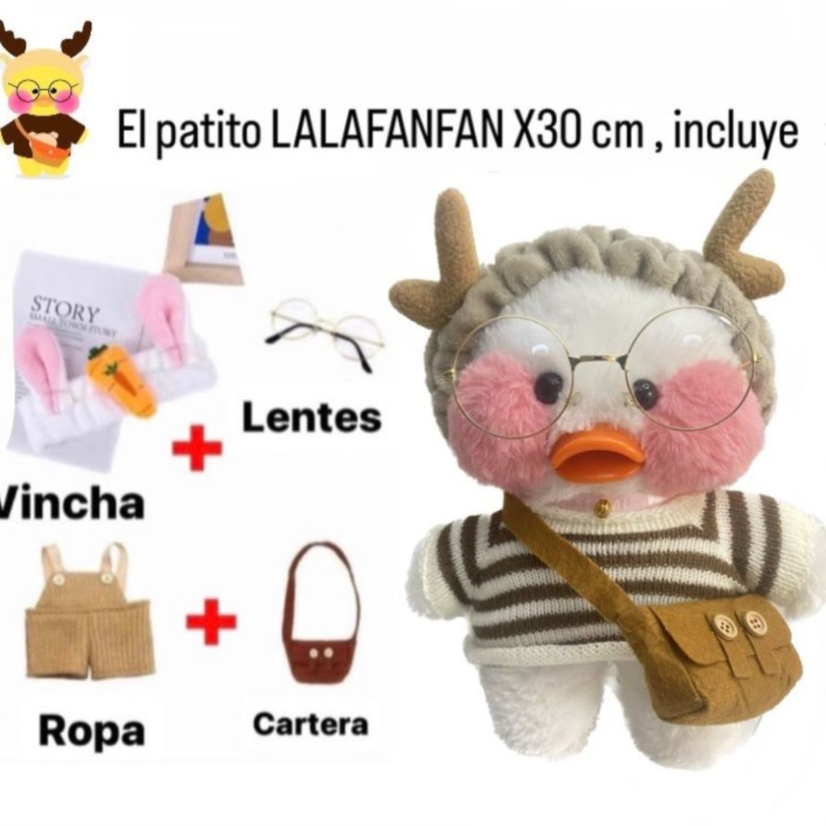 GENERICO - Patito Lalafanfan de Peluche Original el Más Viral de TikTok