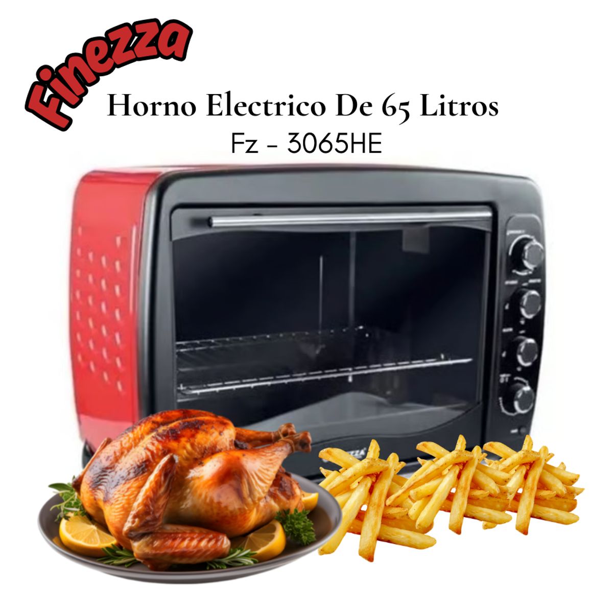 GENERICO - Horno Finezza Electrico De 65 Litros FZ - 3065HE