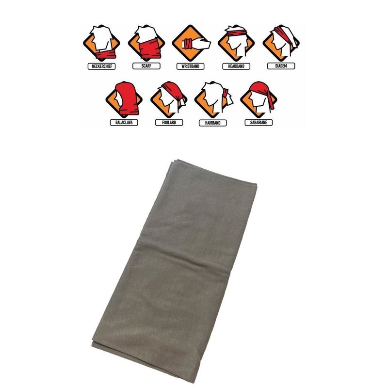 GENERICO - Mascara cortaviento bandana  moto ciclismo PLOMO