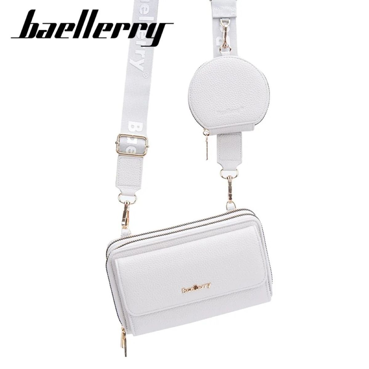 BAELLERRY - Cartera de Cuero Vegano (PU) para dama 1897 Diseño Moderno