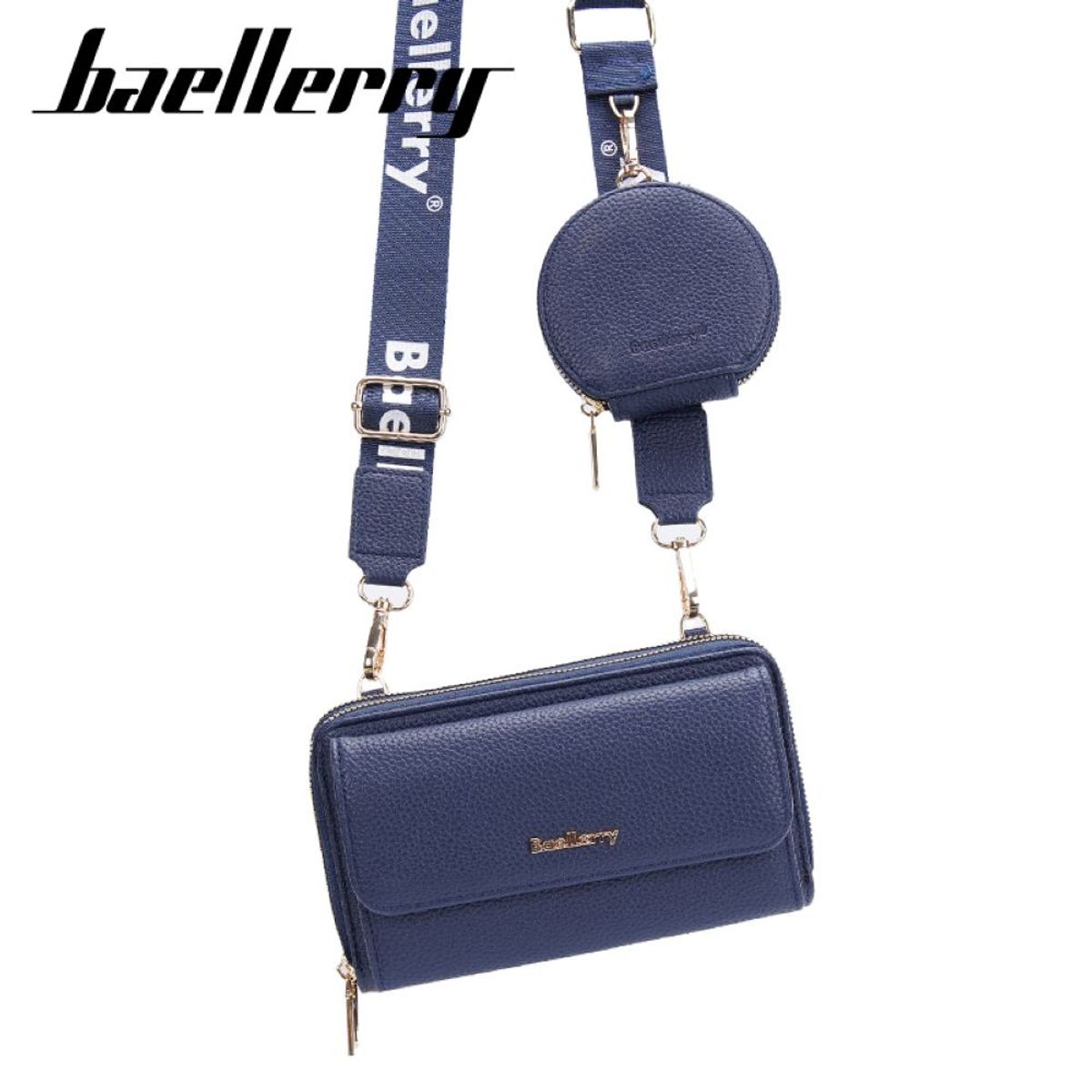 BAELLERRY - Cartera de Cuero Vegano (PU) para dama 1897 Diseño Moderno