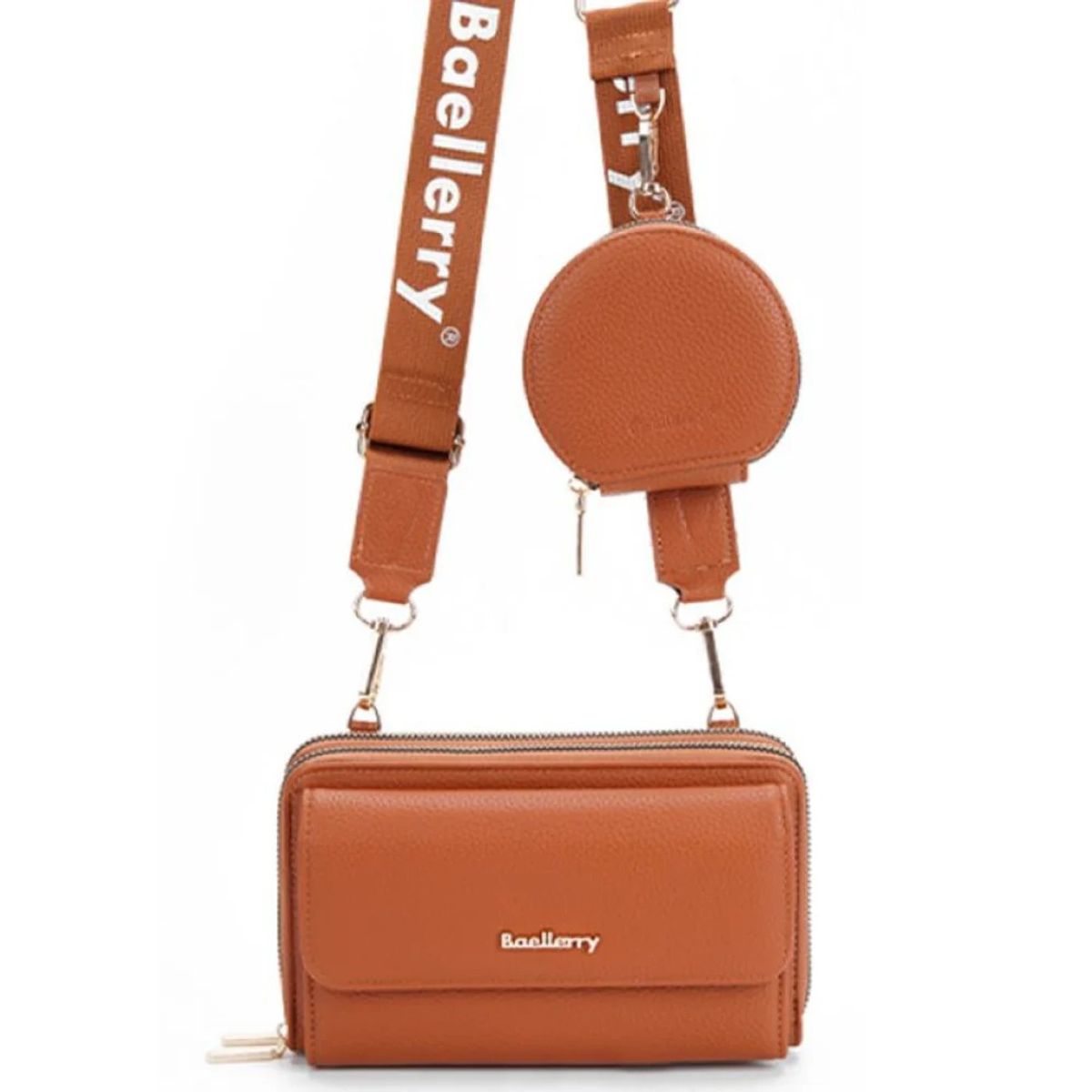 BAELLERRY - Cartera de Cuero Vegano (PU) para dama 1897 Diseño Moderno