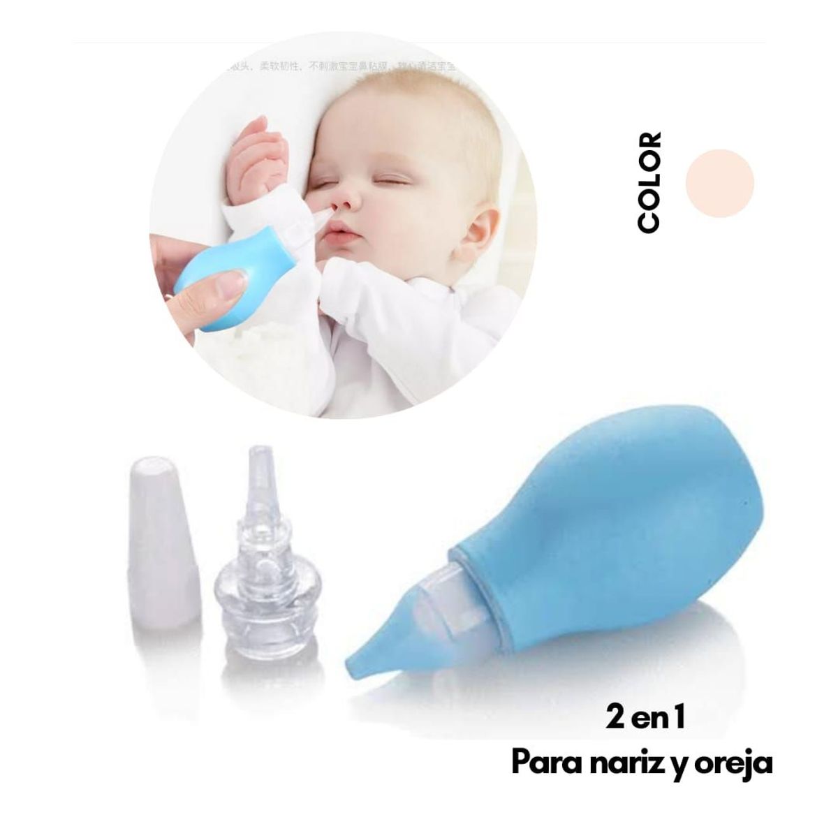 SANTOLEE - Aspirador Nasal Santolee Rosado