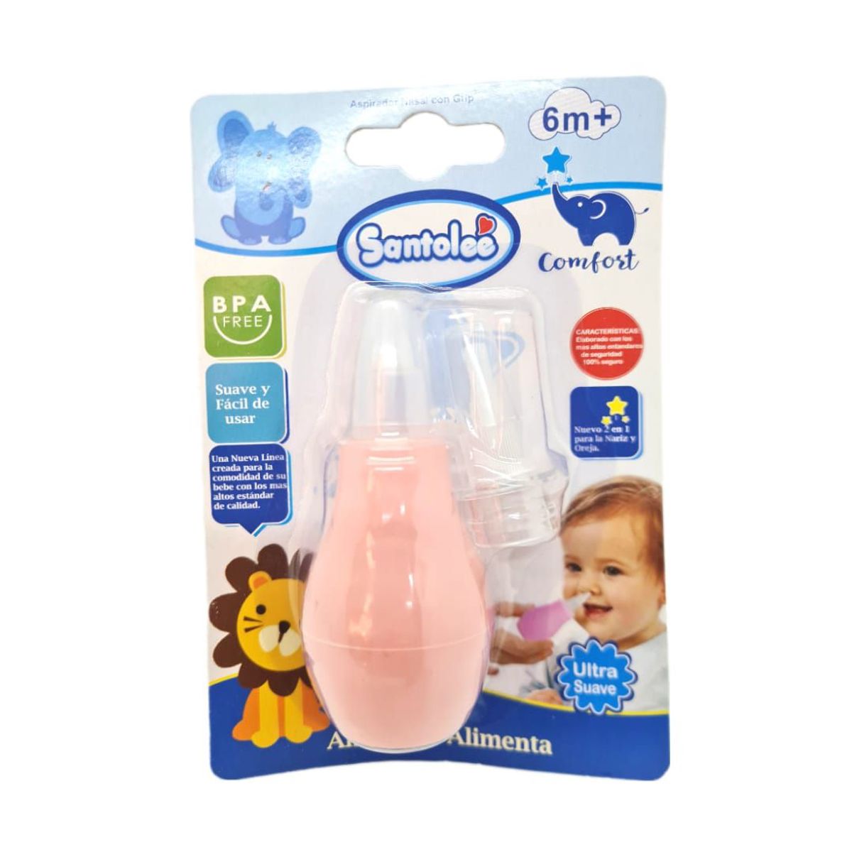 SANTOLEE - Aspirador Nasal Santolee Rosado