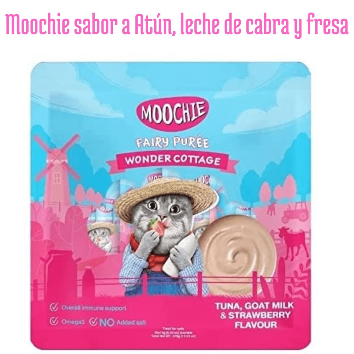 GENERICO - MOOCHIE SABOR A ATUN-LECHE DE CABRA Y FRESA.