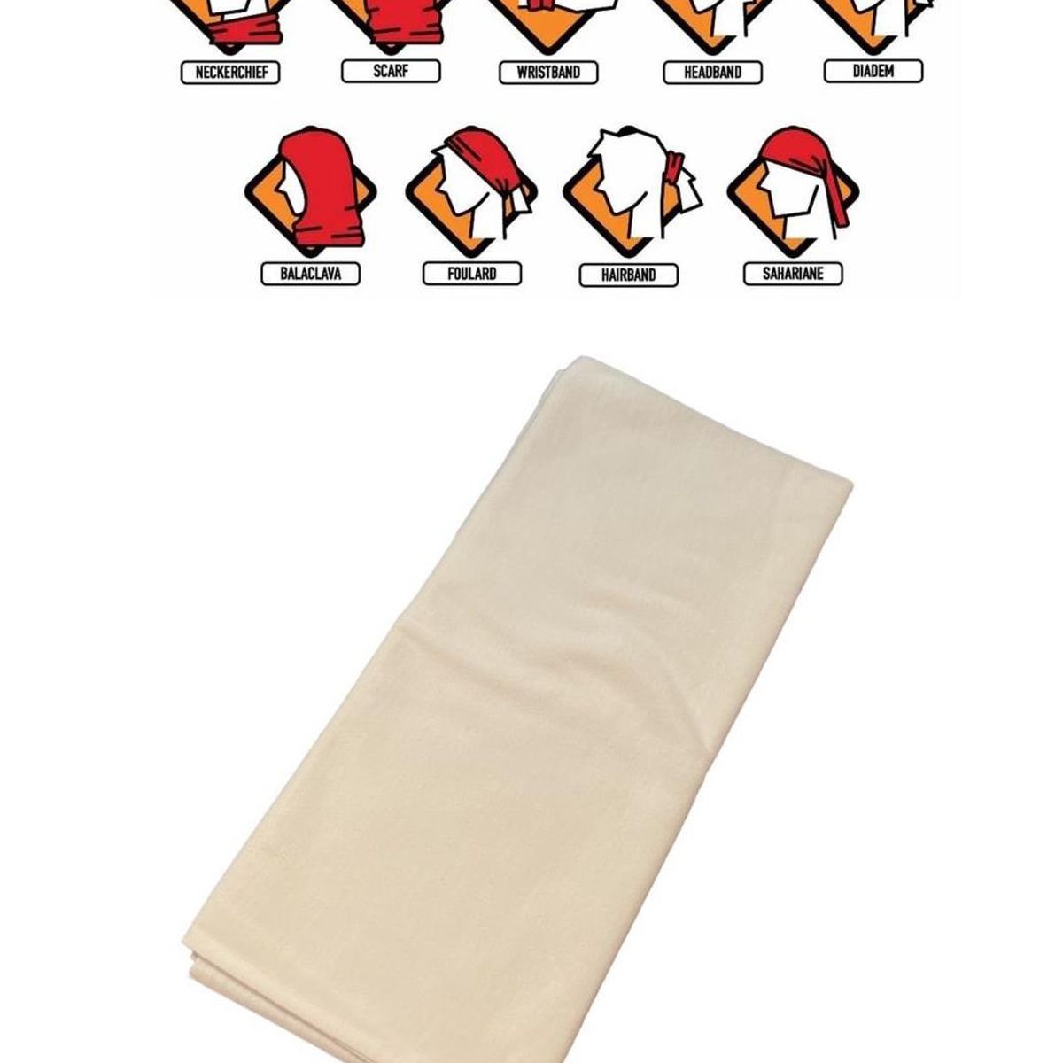 GENERICO - Mascara cortaviento bandana  moto ciclismo BLANCO