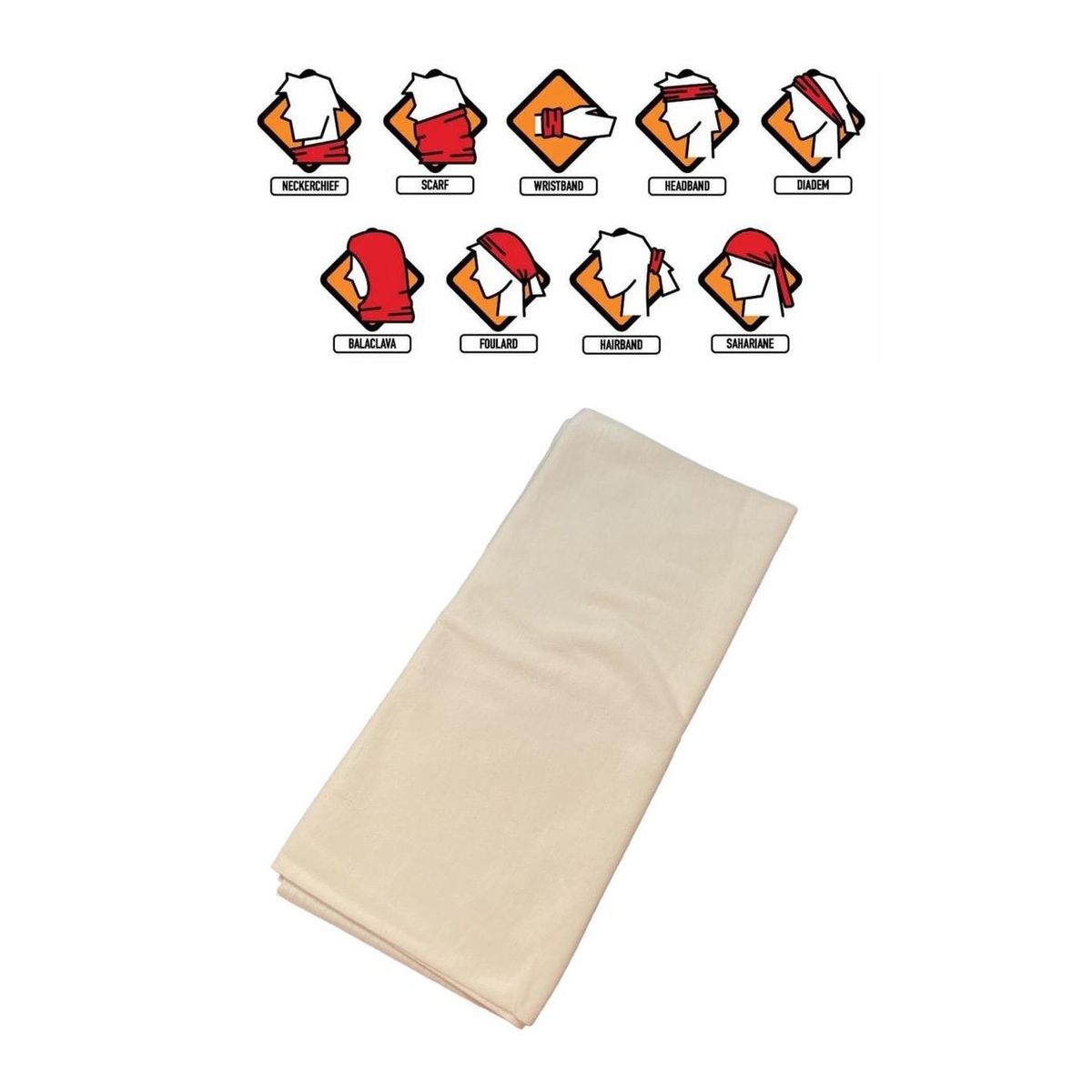 GENERICO - Mascara cortaviento bandana  moto ciclismo BLANCO