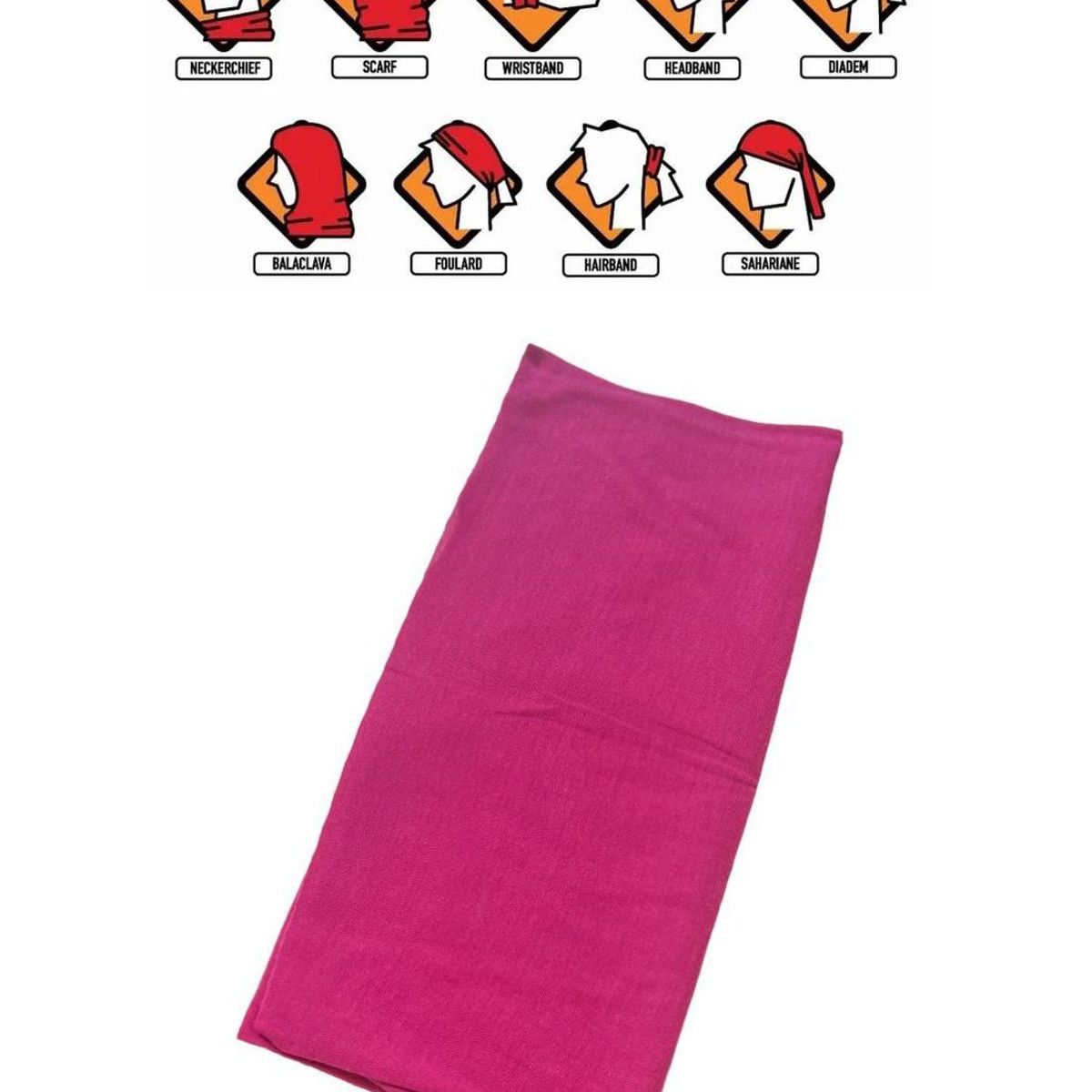 GENERICO - Mascara cortaviento bandana  moto ciclismo  FUCCIA