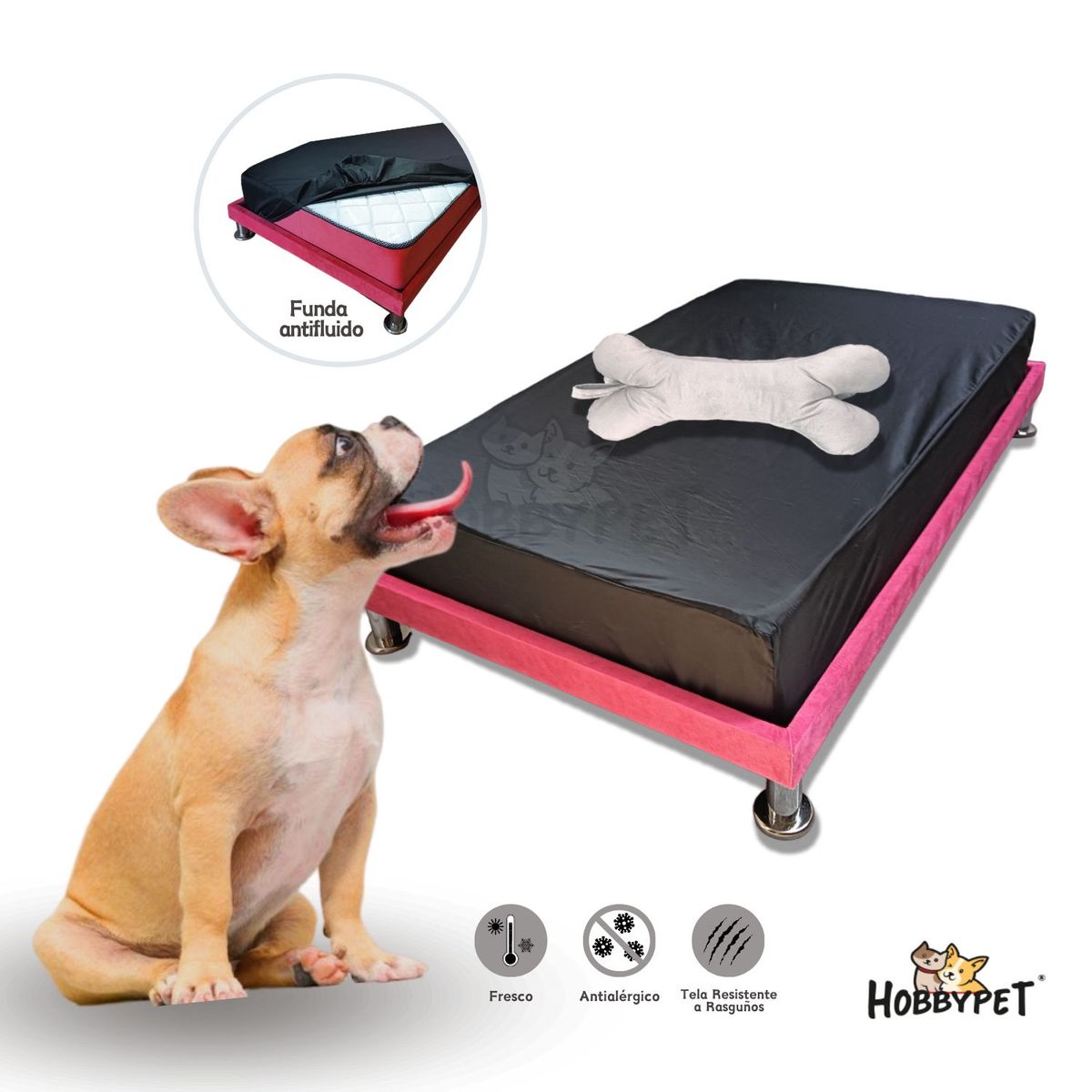 GENERICO - Cama para perro TARIMA DOG FULL - Talla S - Fucsia