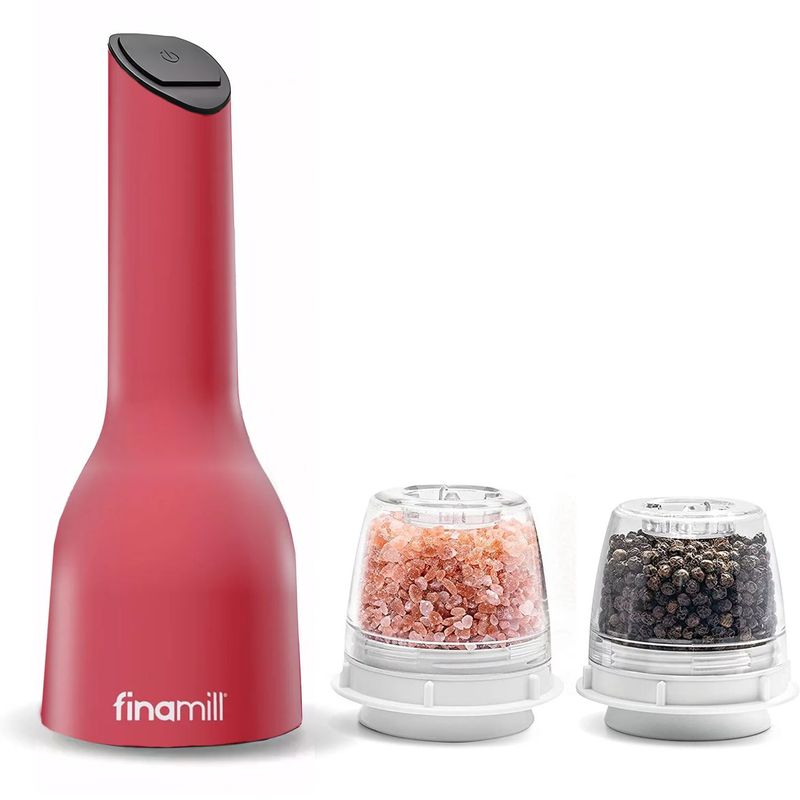 FINAMILL - Moledor de especias eléctrico Finamill rojo