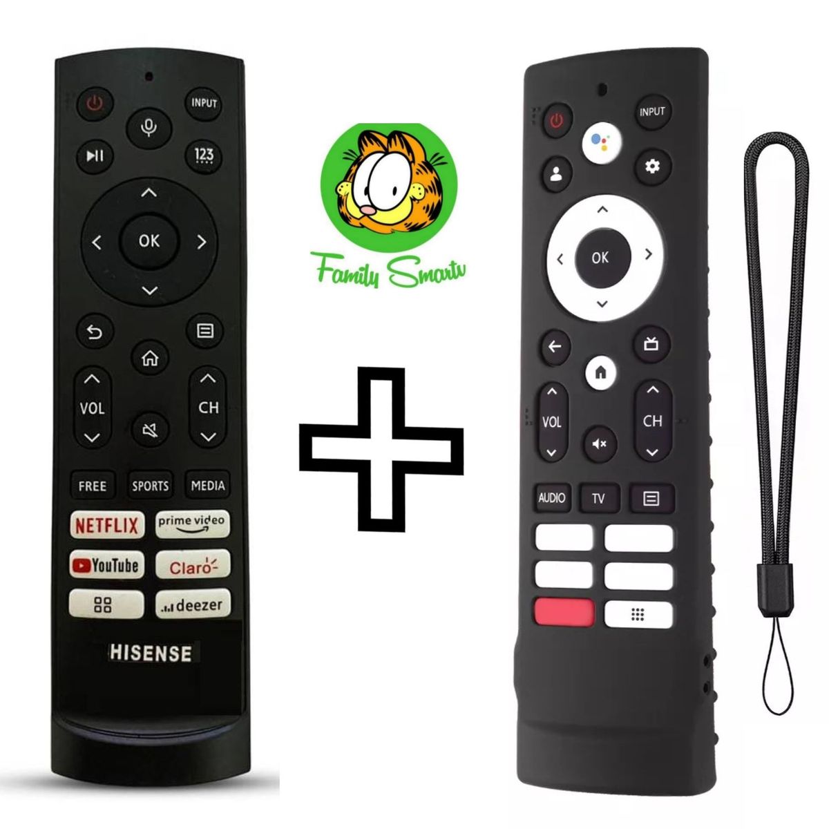 UNIVERSAL - Control Remoto Para Hisense Smart Tv 2022 + Funda Negra