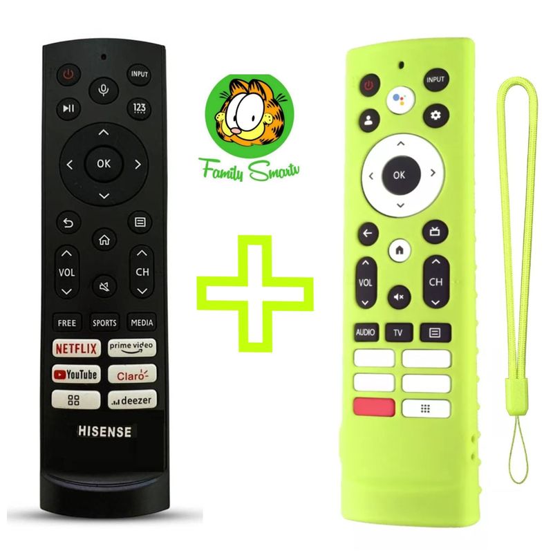 UNIVERSAL - Control Remoto Para Hisense Smart Tv 2022 + Funda Verde