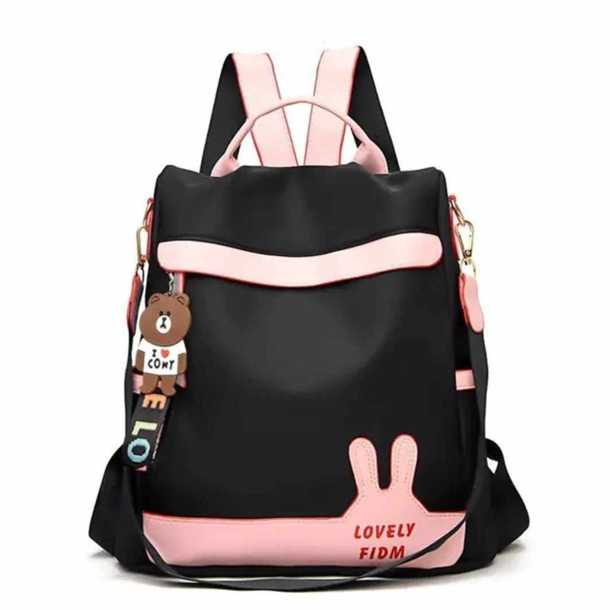 GENERICO - Mochila Mujer Dama Lovely Antirobo Bolso tipo Coreana con Llavero