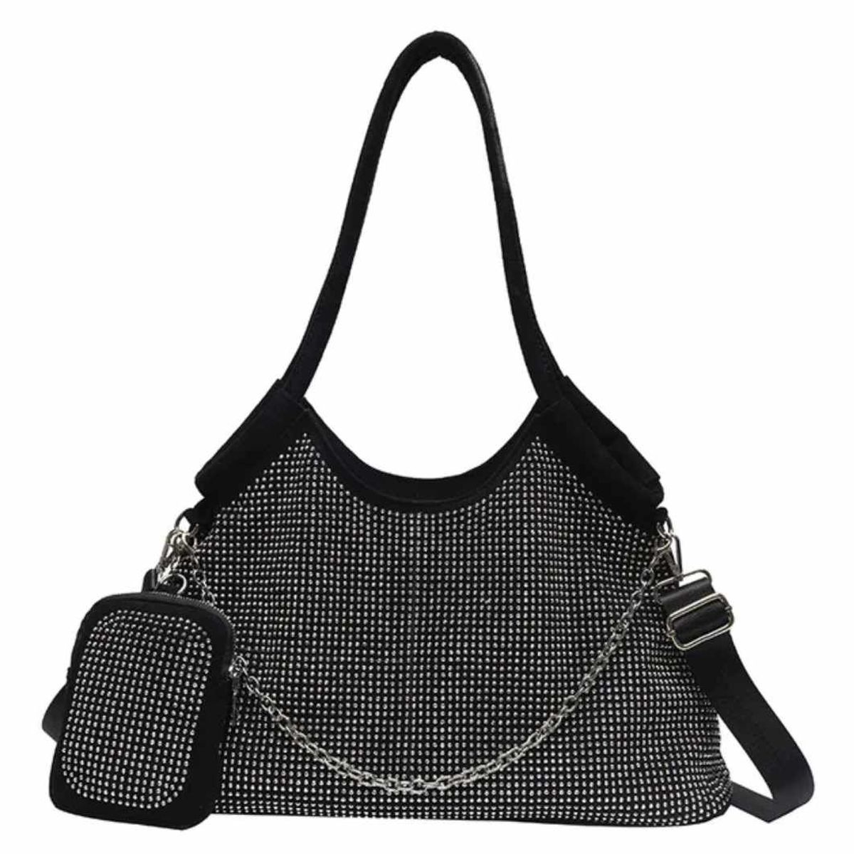 GENERICO - Bolso Dama Cartera Mujer de Diamantes con Monedero 2 en 1 Trend 2024