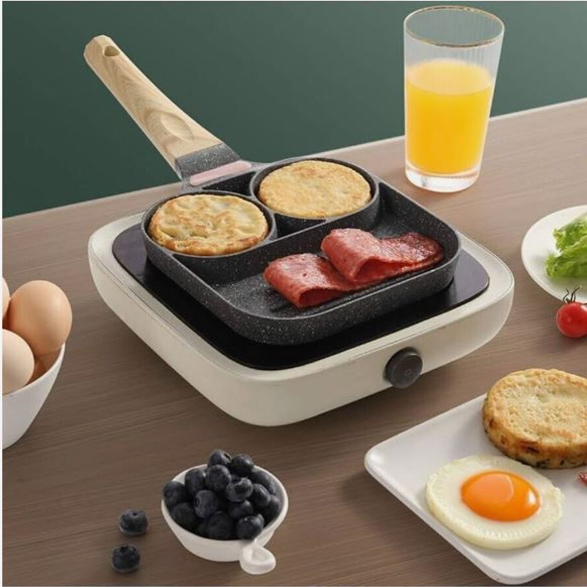 GENERICO - SARTEN  ANTIADHERENTE DE 2 AGUJEROS